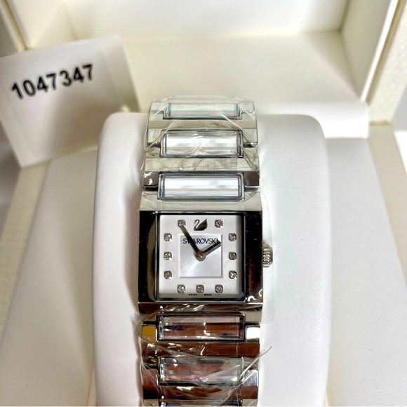 Swarovski Watch Square Crystal Stainless Steel Band Women\'s - Retail $590 - NWT main image 8